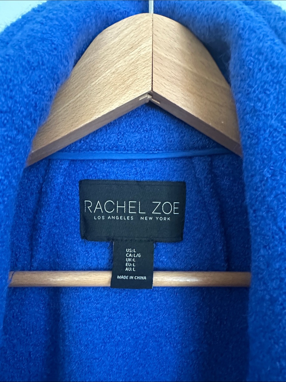 Rachel Zoe Cobalt Blue Open-Front Wool Blazer - Picture 3 of 3